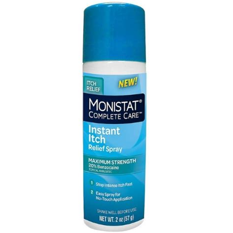 3 Pack Monistat Complete Care Instant Itch Relief Spray 2 Oz