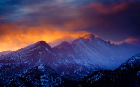 Nature Landscape Mountain Sunset Rocky Mountain