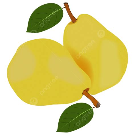 Pear Fruit Clipart Hd Png Cartoon Hand Drawn Autumn Fruit Yellow Duck
