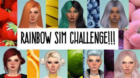 Rainbow Cas Challenge The Sims 4 Making Beautiful Sims Youtube