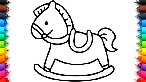 Como Dibujar un Caballo para Niños | Dibujo de Caballo de Juguete