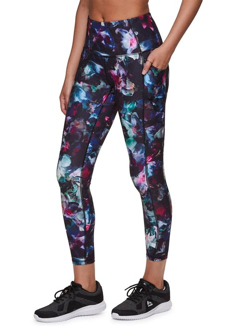 RBX RBX Active Women S Athletic Ultra Soft Dark Floral Legging With Pockets Walmart Com