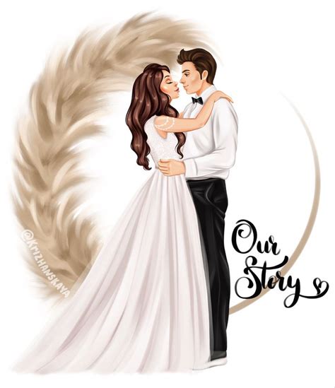 Wedding Couple Illustration By Krizhanskaya Illustrator On Instagram