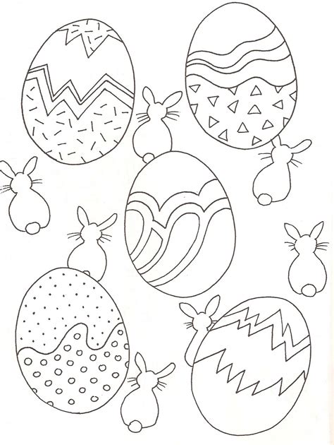 Coloriage de Pâque pour enfants - Coloriage de Pâques (Oeufs de Pâques