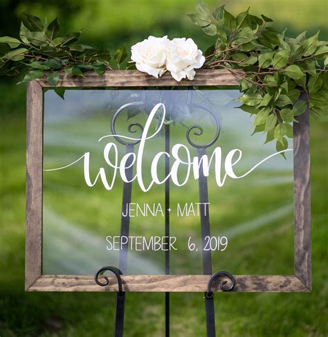 Wedding Welcome Sign Acrylic Personalized Welcome Sign With Etsy
