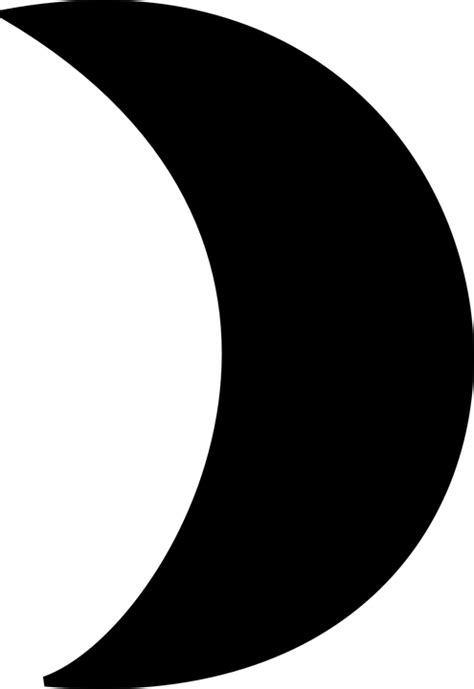 Moon Crescent Waxing · Free Vector Graphic On Pixabay