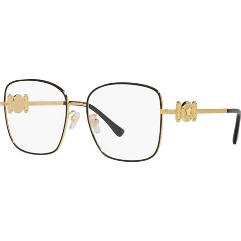 versace prescription glasses ve1286d gold clear glasses