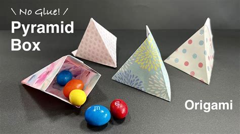 How To Make An Origami Pyramid Gift Box Diy Gift Box Paper Craft My