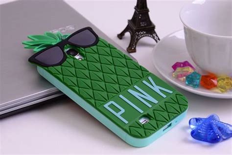 Super Cute Victorias Pink Case Silicone 3d Pineapple Secret Phone Case