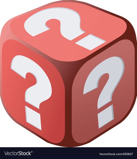 Dice With Question Marks Royalty Free Vector Image