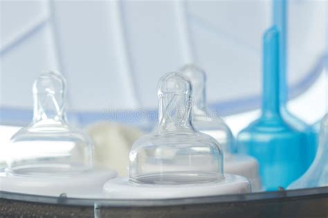 Close Up Of Clean Plastic Nipple Stock Image Image Of Object Bottles