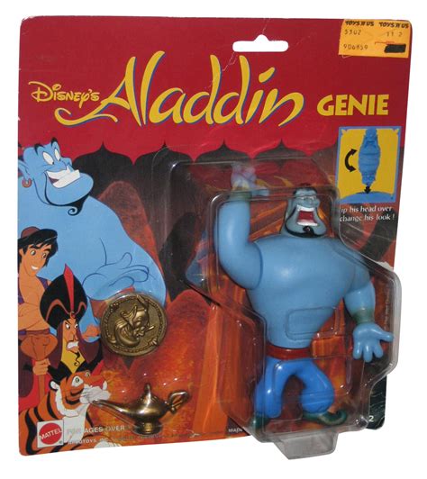 Disney Aladdin The Genie Mattel Toy Action Figure And Lamp And Coin