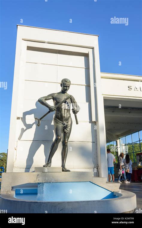 Statue Of Crutch Breaker At Kolonadovy Most Bridge Colonnade Bridge