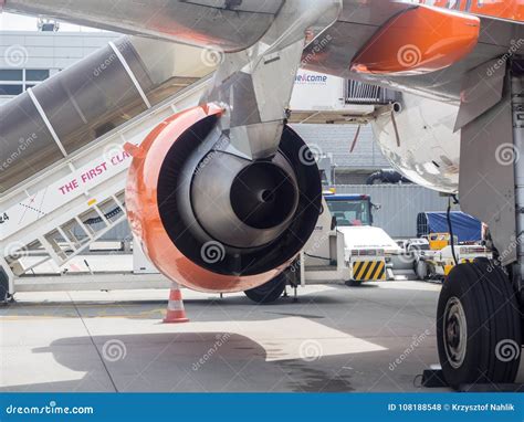 Exhaust Of A Jet Engine Of Airbus A320 Editorial Stock Photo Image Of