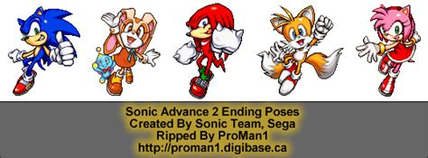 Game Boy Advance Sonic Advance 2 Ending Poses The Spriters Resource