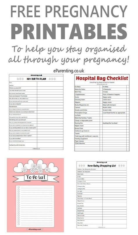 Super Useful Free Pregnancy Printables Including A Printable Birth Plan