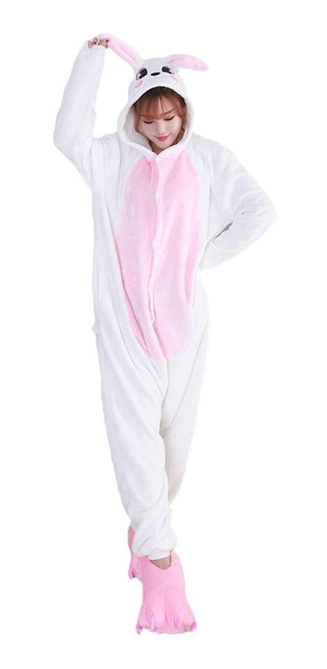 Pijama Mameluco Conejo Rosa Adulto O Niña Disfraz Solutions