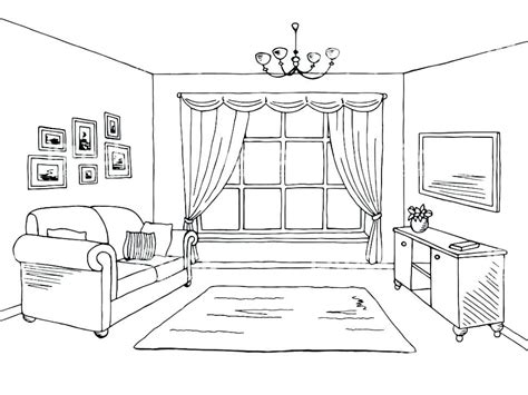 Living Room Drawing Sketch Best Photo Source Duwikw