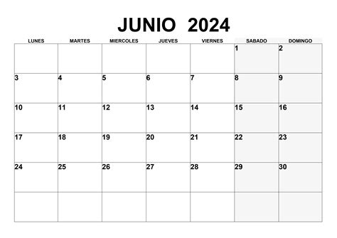 Calendario Junio 2024 Calendariossu