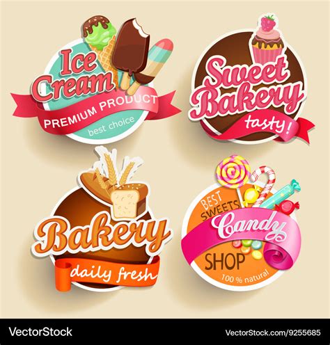 Food Labels And Stickers Royalty Free Vector Image