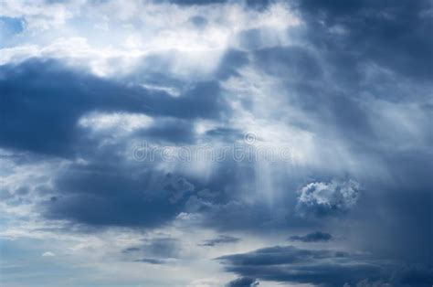 Sun Rays Passing Through The Clouds Stock Image Image Of Weather