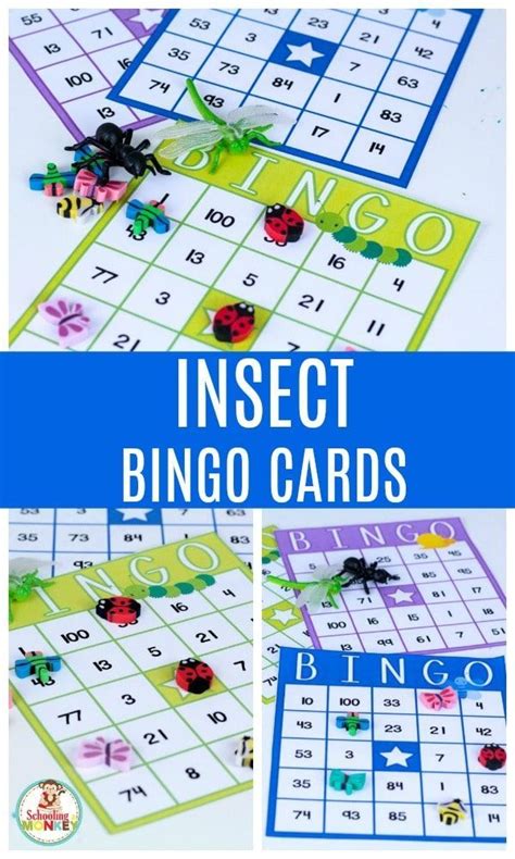Printable Bug Bingo Game Cards For Early Learners Math Activities