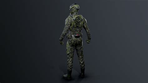 3d model sci fi soldier vr ar low poly cgtrader