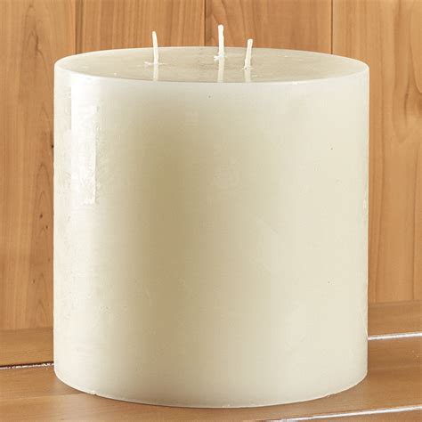 White Unscented Pillar Candle To The Nines Manitowish Waters