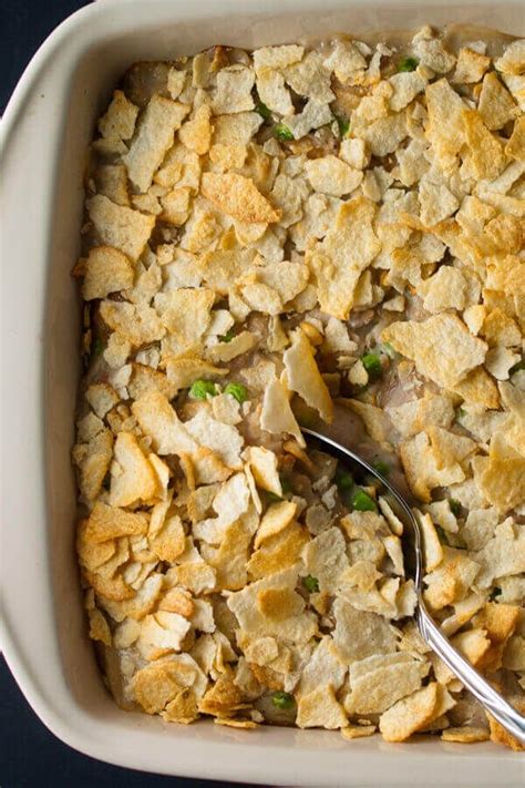 This classic tuna casserole is loaded with a homemade cream sauce and tender noodles. Classic Tuna Casserole - Made with cream of mushroom soup ...