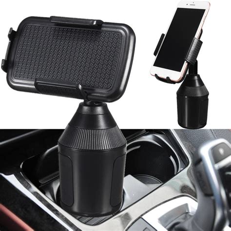 Universal Adjustable Cup Holder Car Mount Keeps Your Cell Phone From