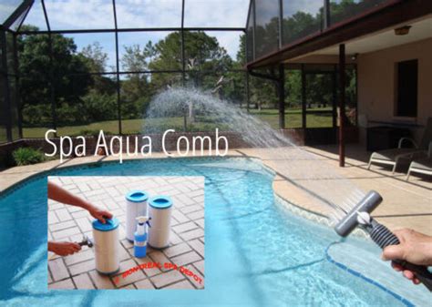 Aqua Comb Spa Pool Filter Cartridge CLEANER 3 Wide Spray Fingered
