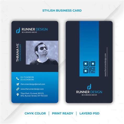 فایل لایه باز کارت ویزیت شخصی Stylish Business Card ایران جی اف ایکس