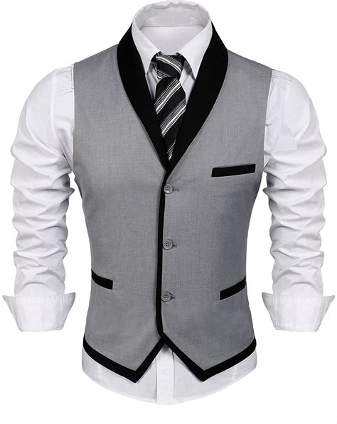 Coofandy Men S Suit Vest Slim Fit Business Wedding Vests Dress