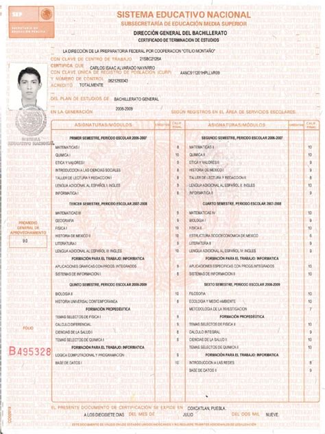 Certificado De Bachillerato Legalizado Images And Photos Finder