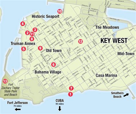 Old Town Key West Map Maping Resources