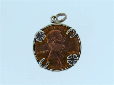 Sterling Silver Lucky Penny Holder Charm Charm Factory