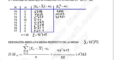 DesviaciÓn Media Varianza Y DesviaciÓn TÍpica EstadÍstica Descriptiva