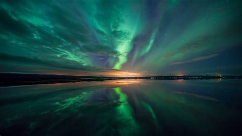 2048x1152 Aurora Over Lake 2048x1152 Resolution Hd 4k Wallpapers