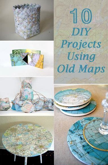 10 Ways To Reuse Your Old Maps Map Crafts Travel Crafts Globe Crafts