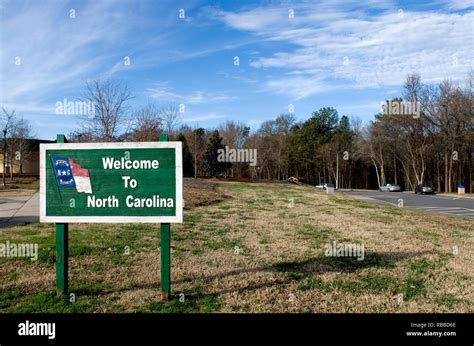 Welcome To North Carolina Sign Usa Stock Photo Alamy