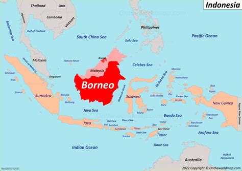 Borneo Location On The Indonesia Map