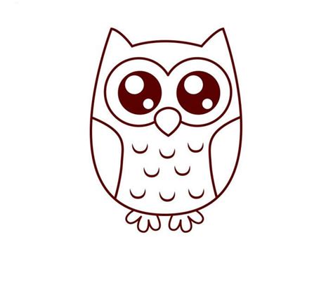 Simple Snowy Owl Drawing