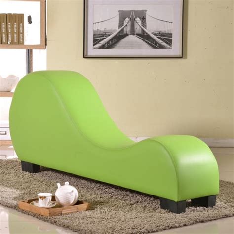Faux Leather Yoga Chair Stretch Chaise Relax 17389445