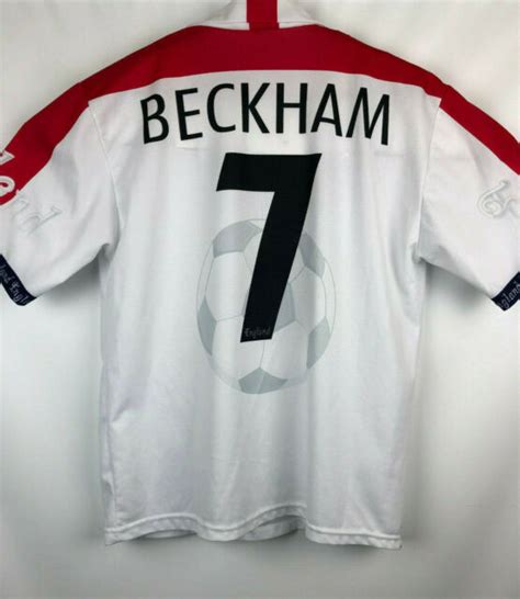 David Beckham No 7 England Soccer Jersey Size Small Ebay