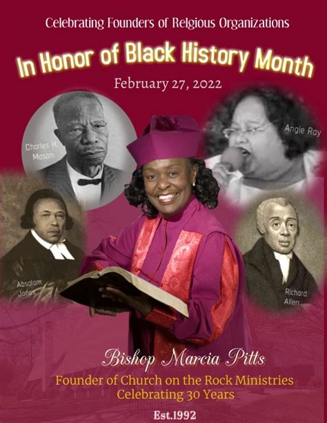 Black History Month Church Bulletin Template Postermywall