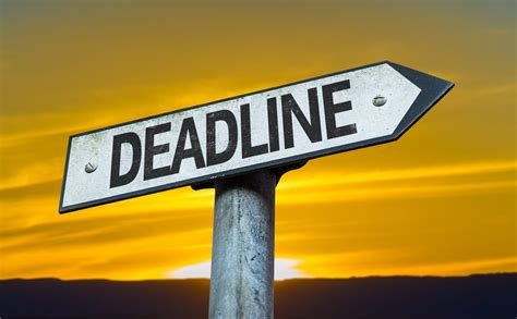 Deadline Sign With A Sunset Background Discount Solo 401k Discount