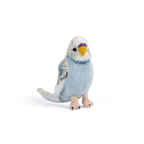 Blue Budgerigar With Sound Soft Plush Toystuffed Animal Living Nature