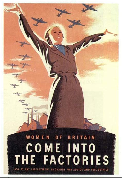 Ww 2 British Poster Encouraging Women Joining The Work Force Wwii