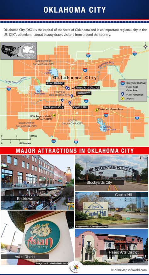 Infographic Depicting Oklahoma Tourist Attractions Answers