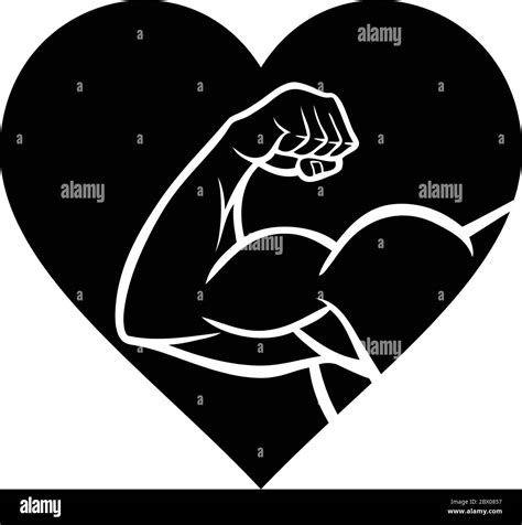 Strong Heart Symbol An Illustration Of A Strong Heart Symbol Stock